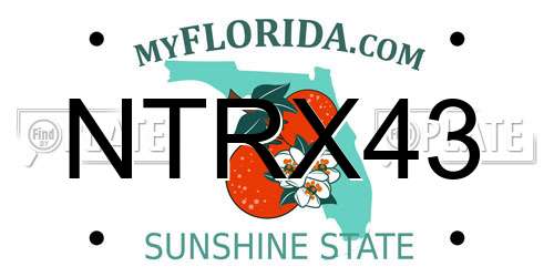 NTRX43 Florida License Plate