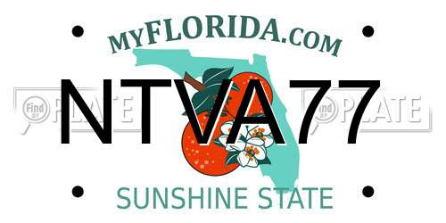 NTVA77 Florida License Plate