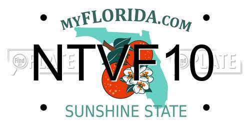 NTVF10 Florida License Plate