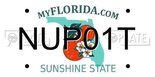 NUP01T Florida License Plate