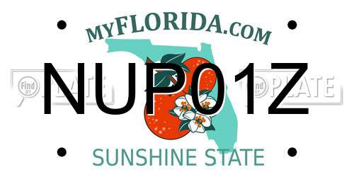 NUP01Z Florida License Plate