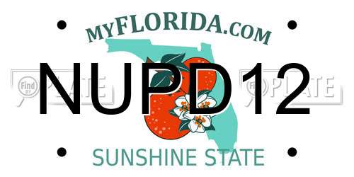 NUPD12 Florida License Plate