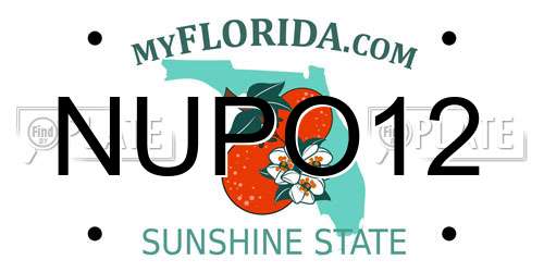 NUPO12 Florida License Plate