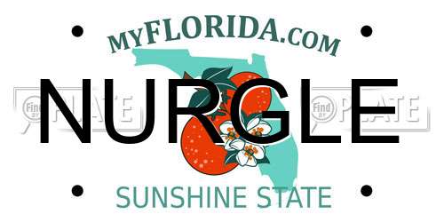 NURGLE Florida License Plate
