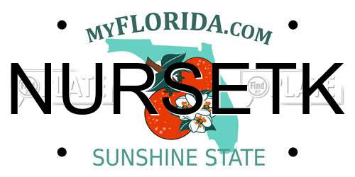 NURSETK Florida License Plate