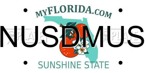 NUSDMUS Florida License Plate