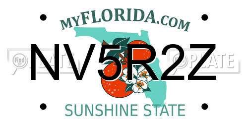 NV5R2Z Florida License Plate