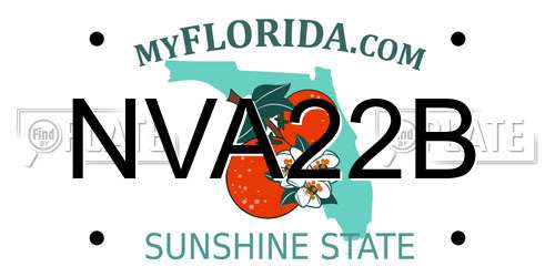 NVA22B Florida License Plate