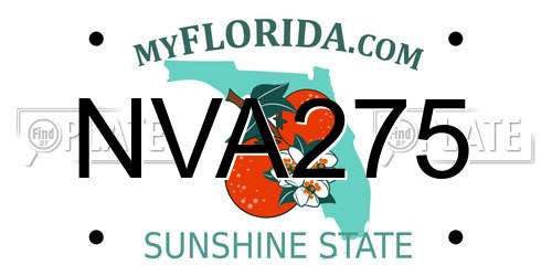 NVA275 Florida License Plate