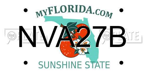 NVA27B Florida License Plate