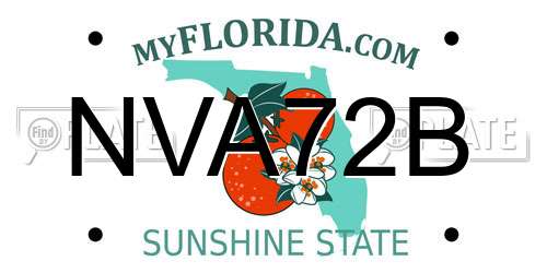 NVA72B Florida License Plate