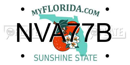 NVA77B Florida License Plate