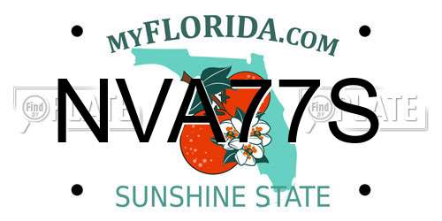 NVA77S Florida License Plate