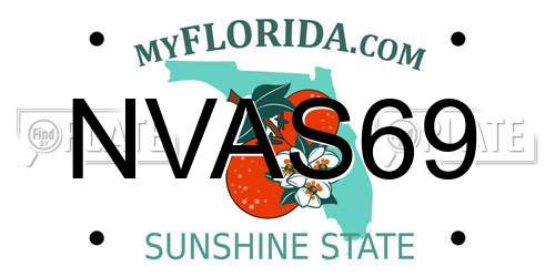 NVAS69 Florida License Plate