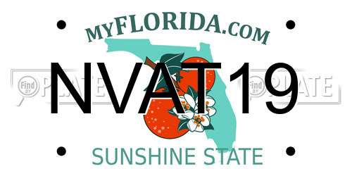 NVAT19 Florida License Plate