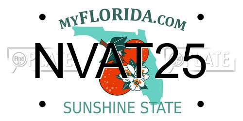 NVAT25 Florida License Plate
