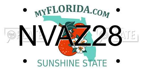 NVAZ28 Florida License Plate