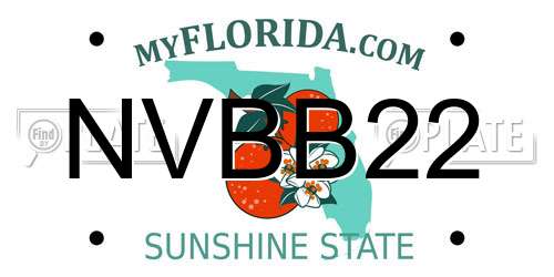 NVBB22 Florida License Plate