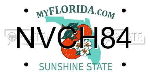 NVCH84 Florida License Plate
