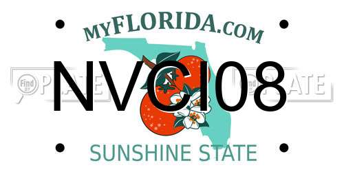 NVCI08 Florida License Plate