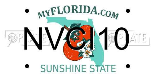 NVCI10 Florida License Plate