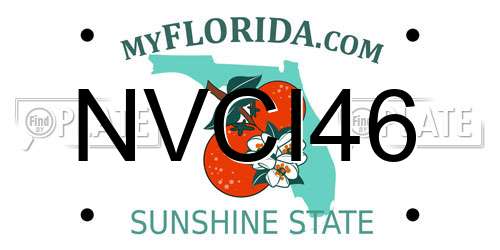 NVCI46 Florida License Plate