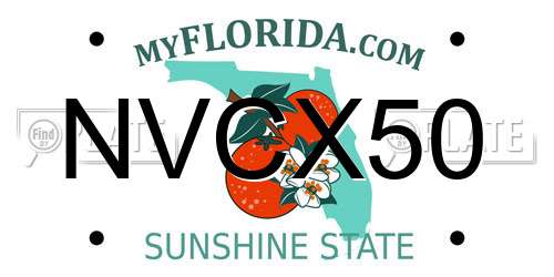 NVCX50 Florida License Plate