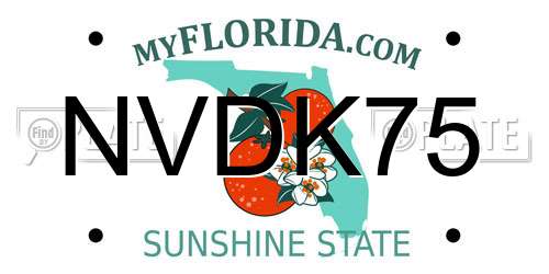 NVDK75 Florida License Plate