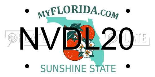 NVDL20 Florida License Plate