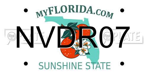 NVDR07 Florida License Plate