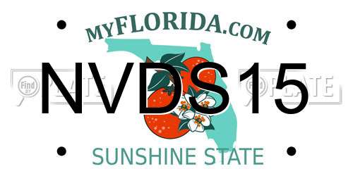 NVDS15 Florida License Plate