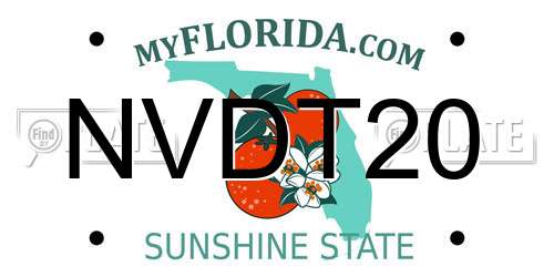 NVDT20 Florida License Plate
