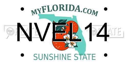 NVEL14 Florida License Plate