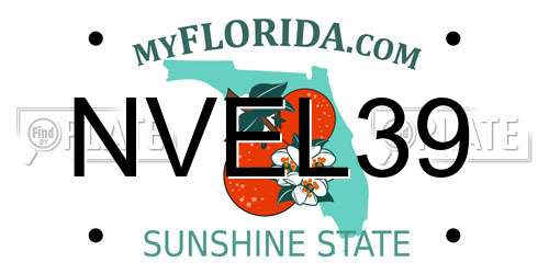 NVEL39 Florida License Plate