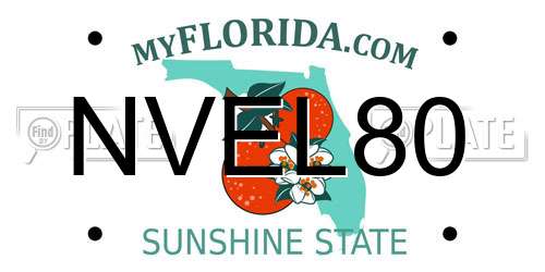 NVEL80 Florida License Plate