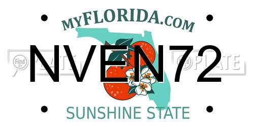 NVEN72 Florida License Plate
