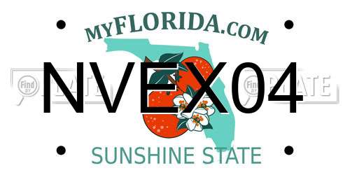 NVEX04 Florida License Plate