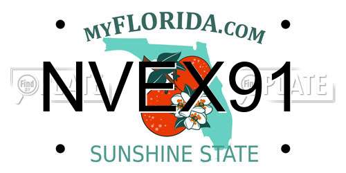 NVEX91 Florida License Plate
