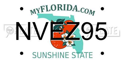 NVEZ95 Florida License Plate