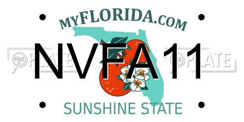 NVFA11 Florida License Plate