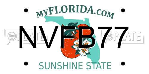 NVFB77 Florida License Plate