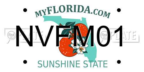 NVFM01 Florida License Plate