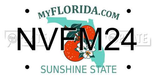 NVFM24 Florida License Plate