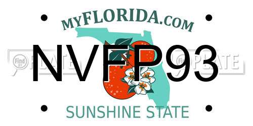 NVFP93 Florida License Plate