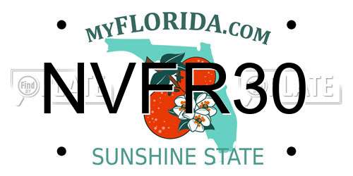NVFR30 Florida License Plate
