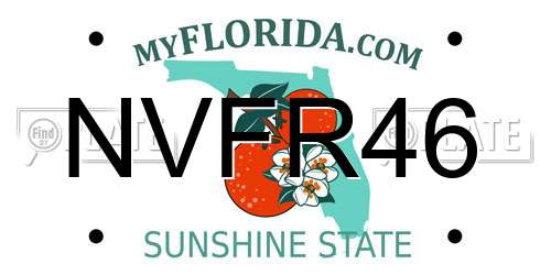 NVFR46 Florida License Plate