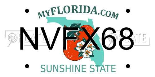 NVFX68 Florida License Plate
