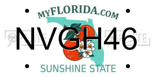 NVGH46 Florida License Plate
