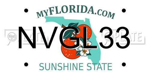 NVGL33 Florida License Plate