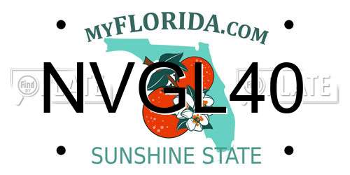NVGL40 Florida License Plate